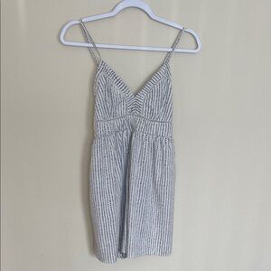 Japna Black and White Striped Mini romper